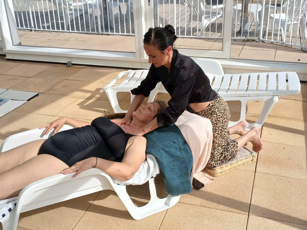 Massage in het zwembad